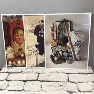 Vintage MLB Legends Baseball Posters Lot Of 3 Ty Cobb Babe Ruth Backed / Sealed